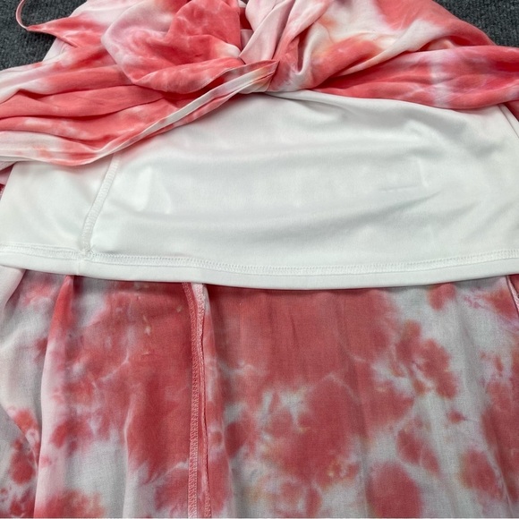 Hyfve Dress Womens Small Pink White Tie-Dye Maxi Sleeveless Sundress 100% Cotton - Picture 4 of 12